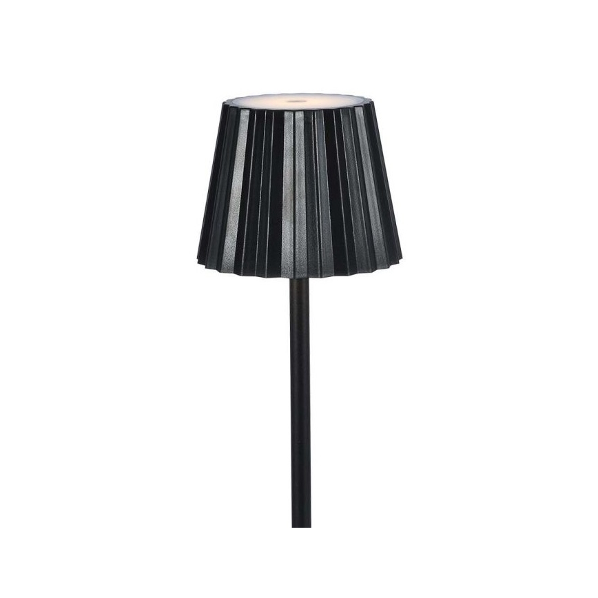 Lámpara de mesa LED recargable con atenuador táctil LED/4W/5V 3000-6000K 1800 mAh negra