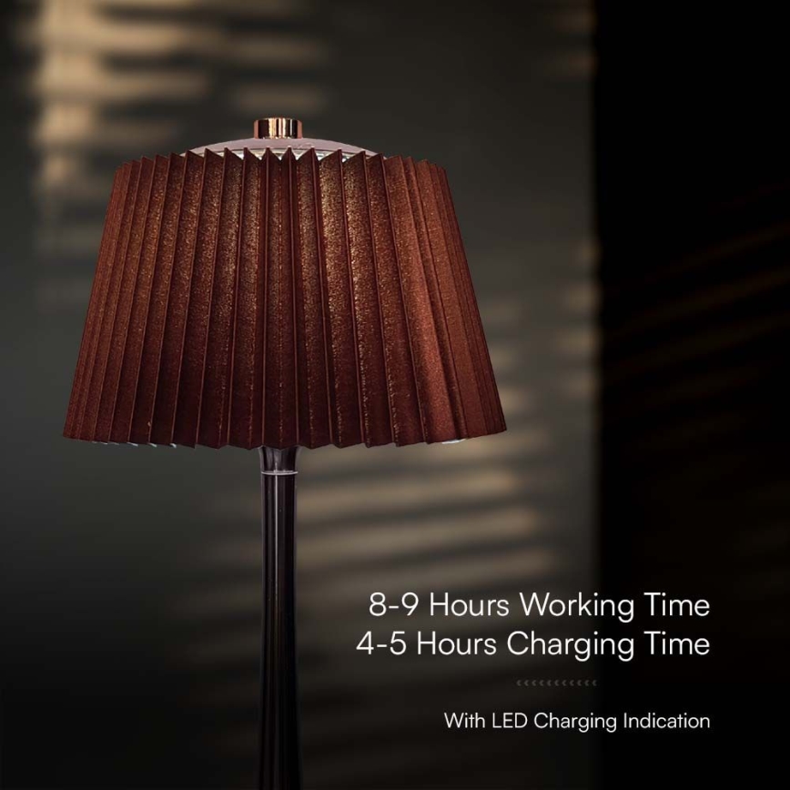 LED Lámpara de mesa táctil recargable y regulable LED/1,5W/5V 3000/4000/6000K 1800 mAh marrón