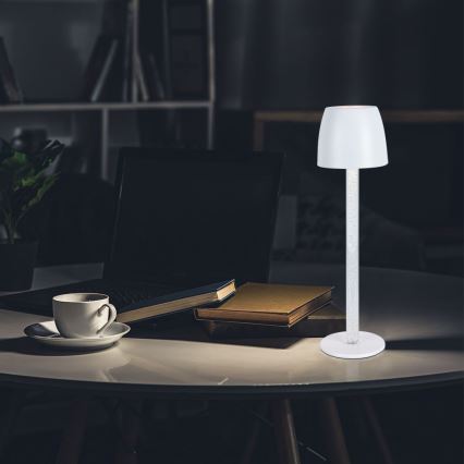 LED Lámpara de mesa táctil recargable y regulable LED/3W/5V 3000K 1800 mAh negro