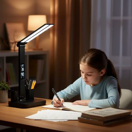 Lámpara de escritorio LED recargable y regulable NOBLITE P LED/5W/5V 3000/4000/6000K 2200 mAh negra