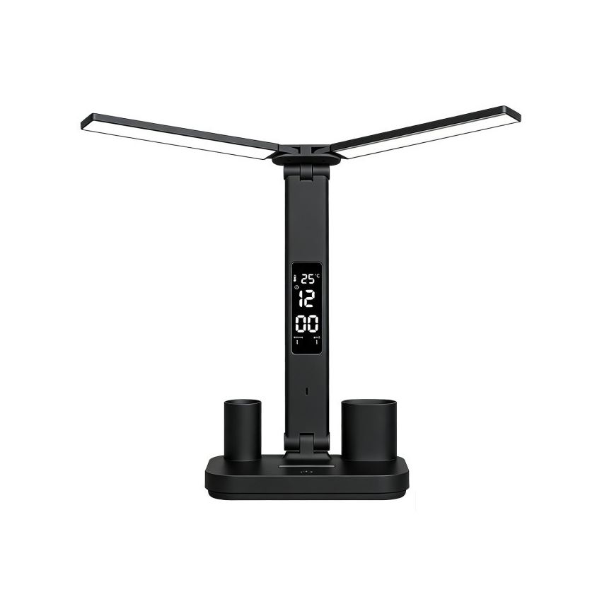 Lámpara de escritorio LED recargable y regulable NOBLITE P LED/5W/5V 3000/4000/6000K 2200 mAh negra