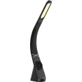 Lámpara de mesa LED regulable con carga inalámbrica MAGIC LED/5W/230V negra