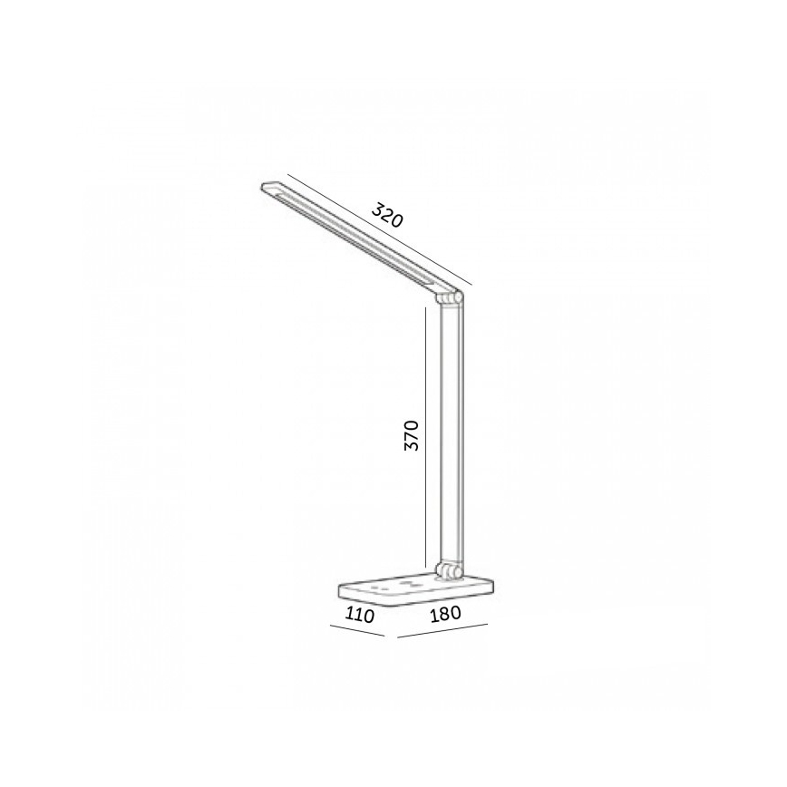 Lámpara de sobremesa LED regulable con carga inalámbrica QI NOBLITE Q LED/7W/230V 3000/4000/6500K negra