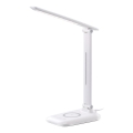 Lámpara de mesa LED regulable con carga inalámbrica QI y USB LUMI LED/7W/230V blanca