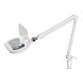 Lámpara de mesa LED regulable con lupa LED/12W/230V blanco