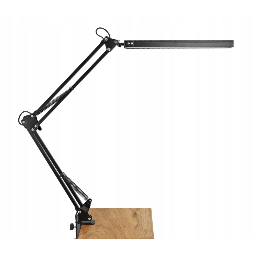 Lámpara de mesa LED flexible con pinza, regulable por toque LED/10W/5/230V 3000/4000/6000K negra