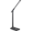 Lámpara de mesa LED regulable con USB LED/9W/230V 3000K/4000K/5500K negro