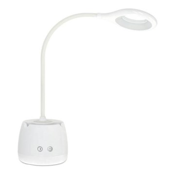 Lámpara de mesa LED regulable, flexible y recargable LUSIA LED/5W/5V 3000/4000K 1200 mAh blanco