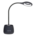 Lámpara de mesa LED regulable, flexible y recargable LUSIA LED/5W/5V 3000/4000K 1200 mAh negro