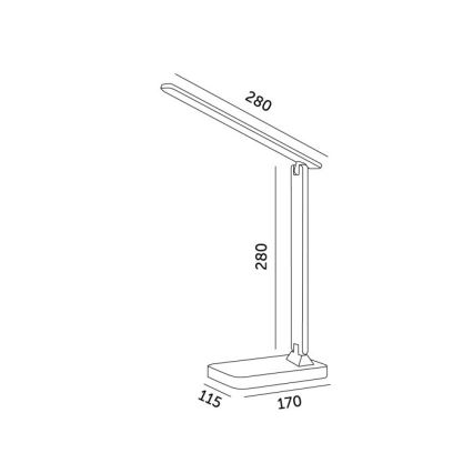 Lámpara de mesa LED regulable NOBLITE N LED/7W/230V 3000/4000/6500K negro