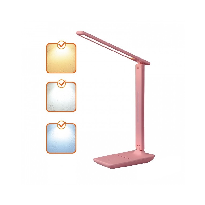Lámpara de mesa LED regulable NOBLITE N LED/7W/230V 3000/4000/6500K rosa