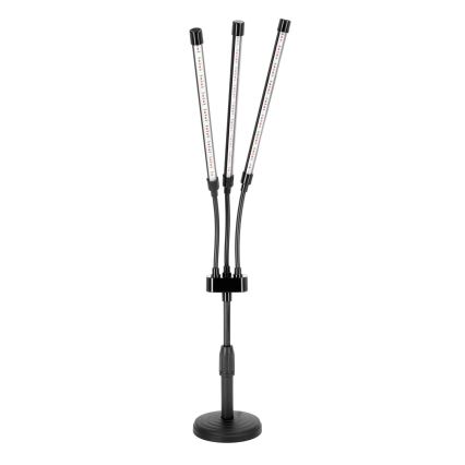 Lámpara de mesa flexible LED regulable para el cultivo de plantas VITARO 3xLED/10W/230V negro