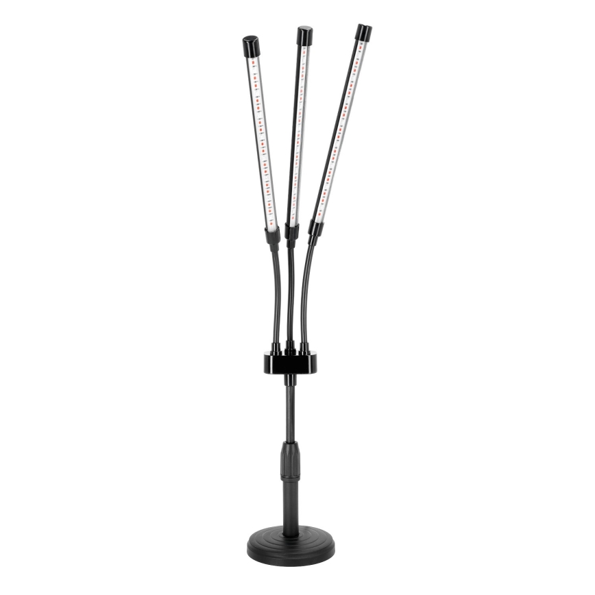 Lámpara de mesa flexible LED regulable para el cultivo de plantas VITARO 3xLED/10W/230V negro