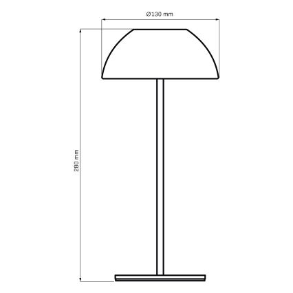 Lámpara de mesa LED de exterior táctil regulable TANZANIA LED/1,8W/5V USB 1800 mAh IP44 blanco