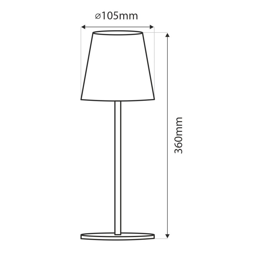 Lámpara de mesa LED regulable con control táctil LED/5W/5V USB 1200 mAh blanca