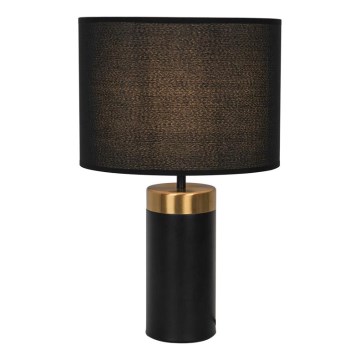 Lámpara de mesa LUCIANO 1xE27/40W/230V negra/dorada