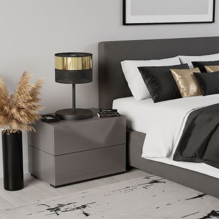 Lámpara de mesa LUX 1xE27/15W/230V negra/dorada
