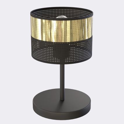 Lámpara de mesa LUX 1xE27/15W/230V negra/dorada