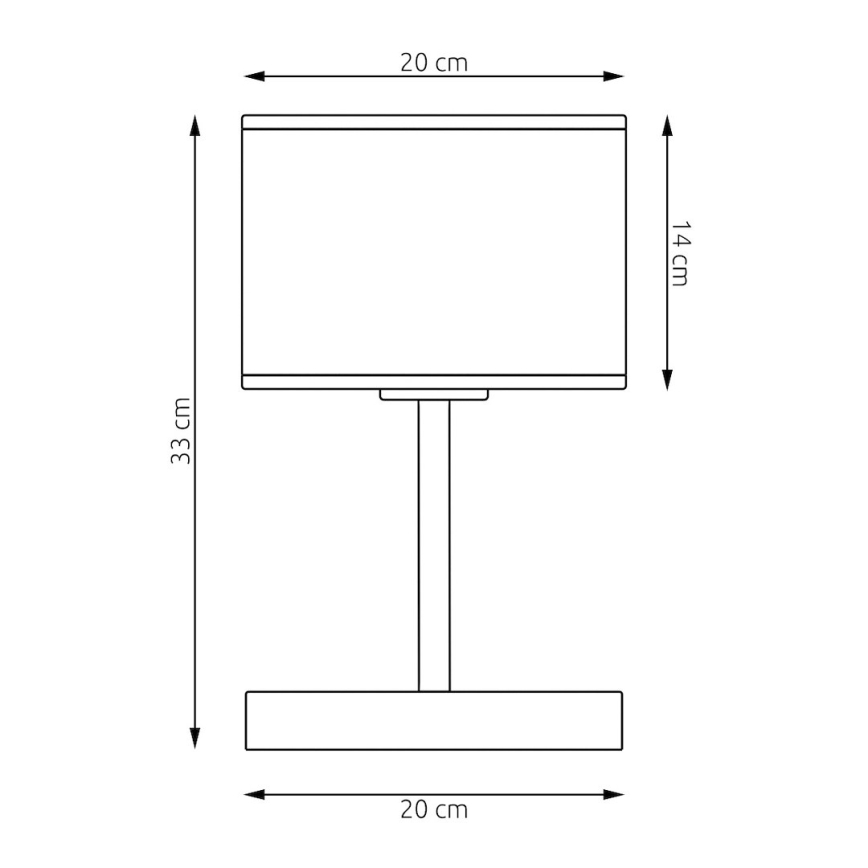 Lámpara de mesa LUX 1xE27/15W/230V negra/dorada