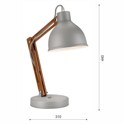 Lámpara de mesa MARCELLO 1xE27/60W/230V haya