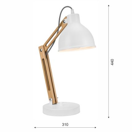Lámpara de mesa MARCELLO 1xE27/60W/230V haya