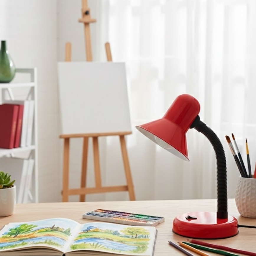Lámpara de mesa MENTOR 1xE27/15W/230V roja