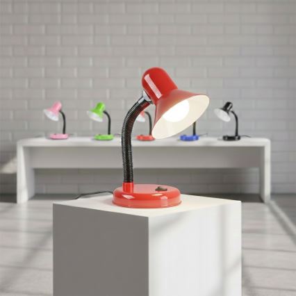 Lámpara de mesa MENTOR 1xE27/15W/230V roja