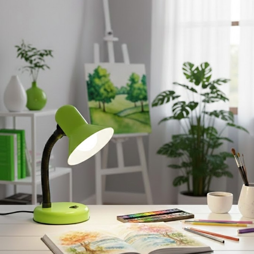 Lámpara de mesa MENTOR 1xE27/15W/230V verde