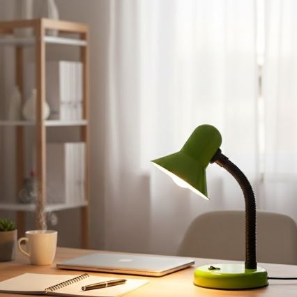 Lámpara de mesa MENTOR 1xE27/15W/230V verde