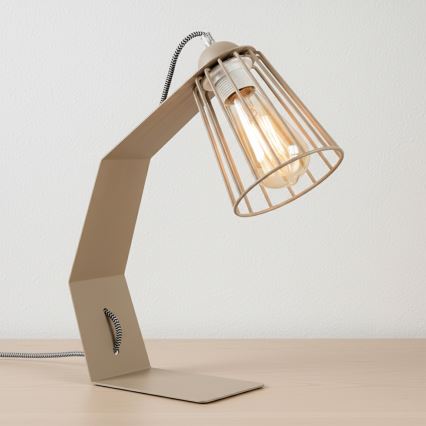 Lámpara de mesa NANDO 1xE27/15W/230V beige
