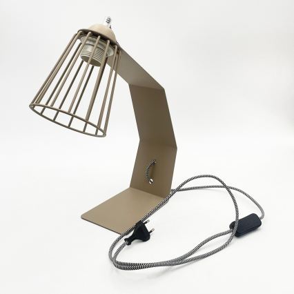 Lámpara de mesa NANDO 1xE27/15W/230V beige