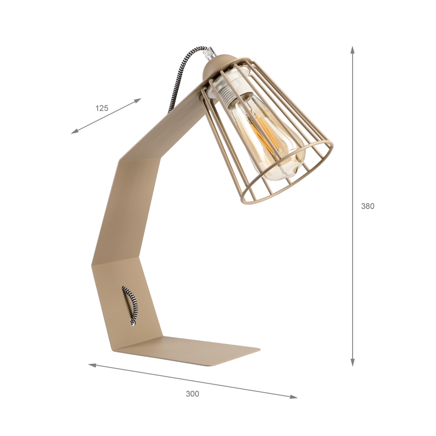 Lámpara de mesa NANDO 1xE27/15W/230V beige