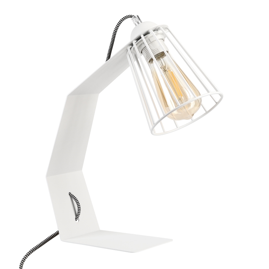 Lámpara de mesa NANDO 1xE27/15W/230V blanca