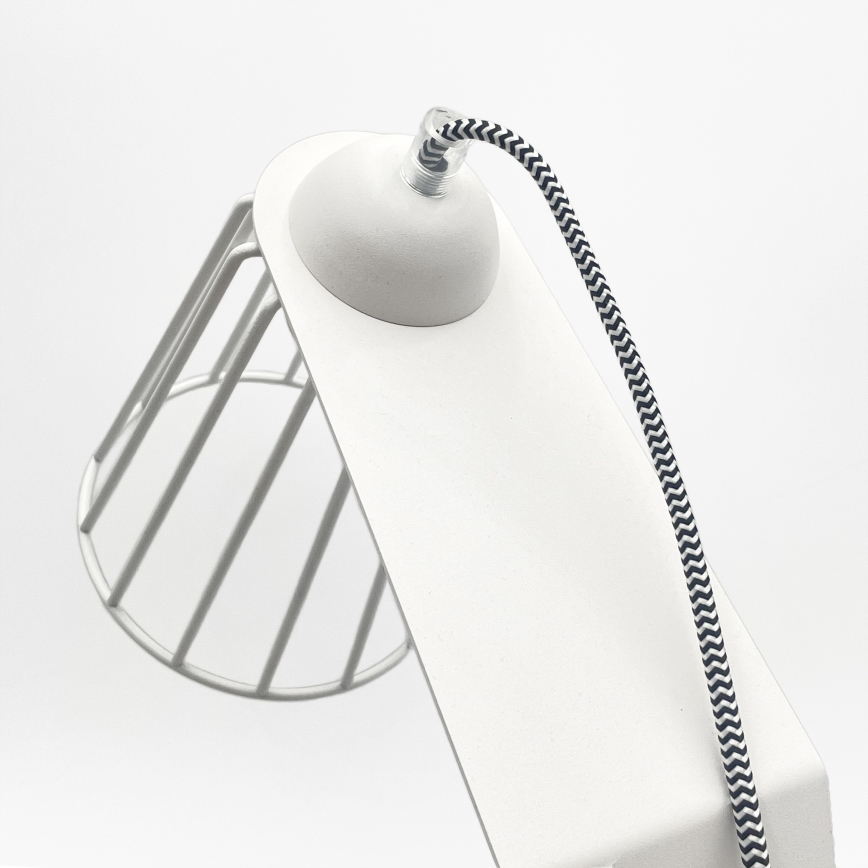 Lámpara de mesa NANDO 1xE27/15W/230V blanca