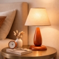 Lámpara de mesa PERA 1xE27/60W/230V marrón/haya