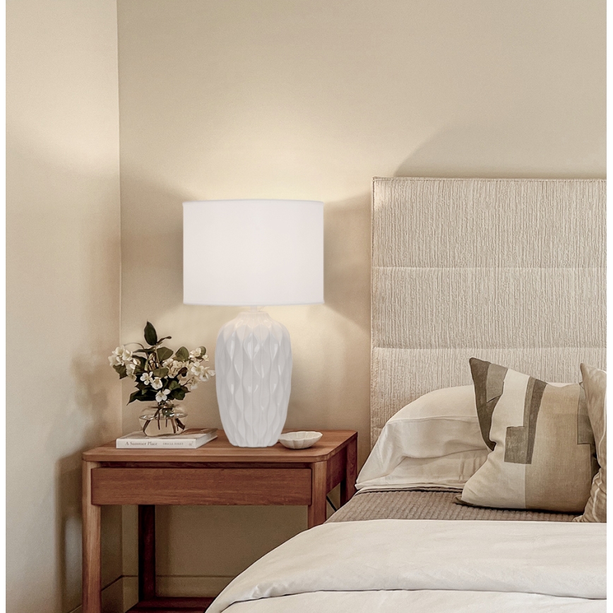 Lámpara de mesa PINEAPLE 1xE27/40W/230V blanca
