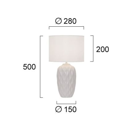 Lámpara de mesa PINEAPLE 1xE27/40W/230V blanca