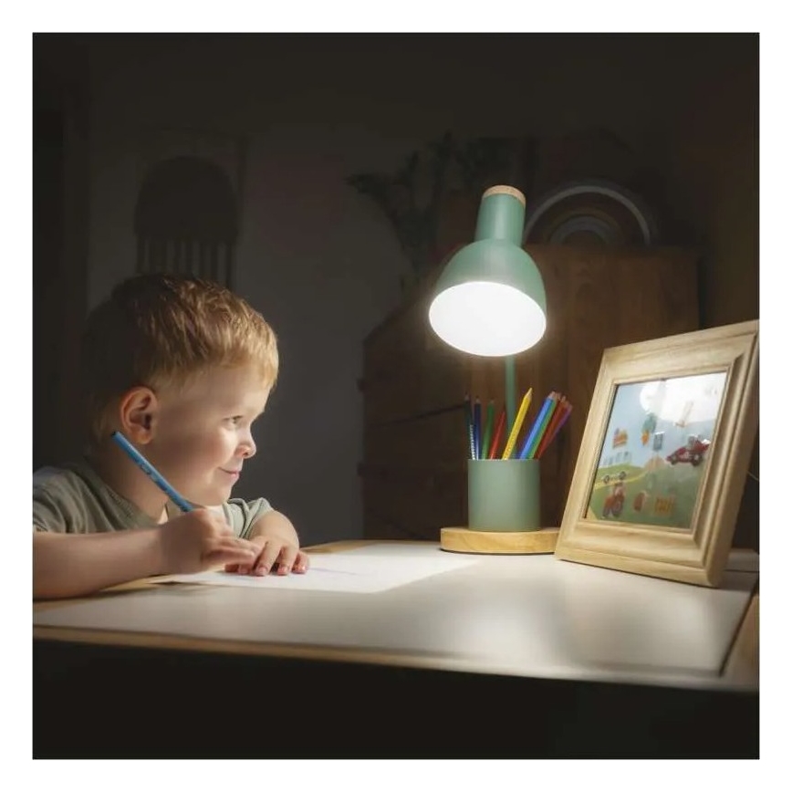 Lámpara de mesa POPPY 1xE27/25W/230V verde