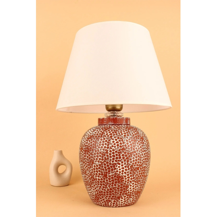 Lámpara de mesa RAMZES 1xE27/40W/230V crema/roja