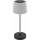 Lámpara de mesa recargable LED para exterior, regulable por toque, 2W/5V, IP44, 1200 mAh, gris