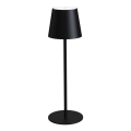 Lámpara de mesa recargable LED regulable para exterior 4W/4000 mAh 3000/4000/5500K IP44 negra
