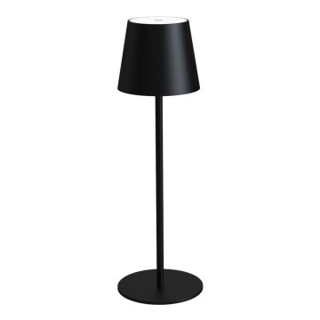 Lámpara de mesa recargable LED regulable para exterior 4W/4000 mAh 3000/4000/5500K IP44 negra