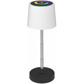 Lámpara de mesa recargable para exterior, táctil y regulable LED RGBW LED/2W/5V IP44 1200 mAh gris