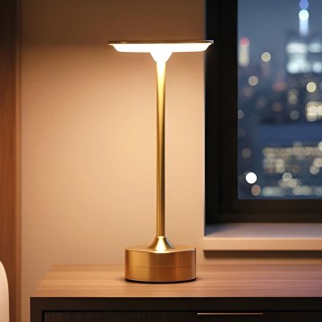 Lámpara de mesa recargable y regulable LED NEW YORK LED/1,8W/5V 2700K/4000K/6500K 1200 mAh dorada