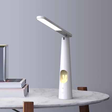 Lámpara de mesa regulable LED táctil BUNNY LED/7W/230V 2700/4000/6500K blanco
