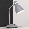Lámpara de mesa SCHOOL 1xE27/40W/230V gris/cromo mate