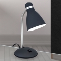 Lámpara de mesa SCHOOL 1xE27/40W/230V negra/cromo mate