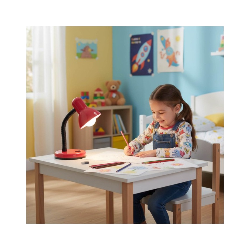 Lámpara de mesa SMIESZEK 1xE27/40W/230V rosa