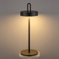 Lámpara de mesa táctil recargable LED regulable para exterior SHINE LED/1,5W/3,7V 3000 mAh IP44 negra