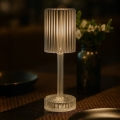 Lámpara de mesa táctil recargable LED SIMPLE LED/1W/5V 2400 mAh 3000-6000K transparente